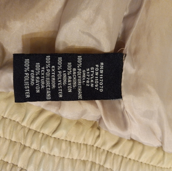 THERAPY Lane Crawford Jacket Beige Polyester Bomber Boho Biker Style 917782 L/36 - Picture 8 of 11